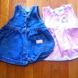 Set of 2 Oshkosh girls dresses 18m